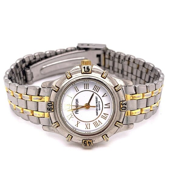 Armitron 25/6017 T Stainless Steel 2 Tone Womans Watch! 22 - Picture 1 of 7